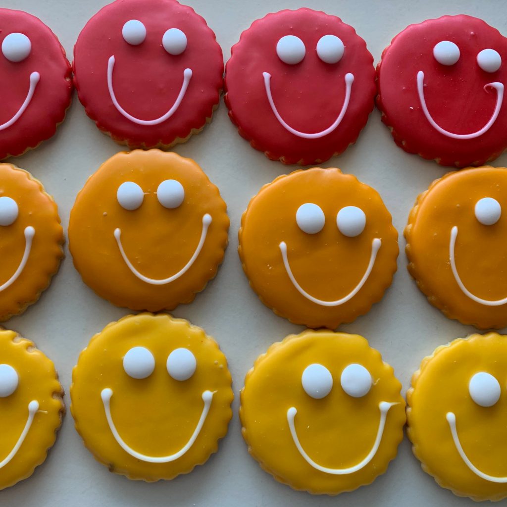Autumn (Fall) Smiley Face Cookies