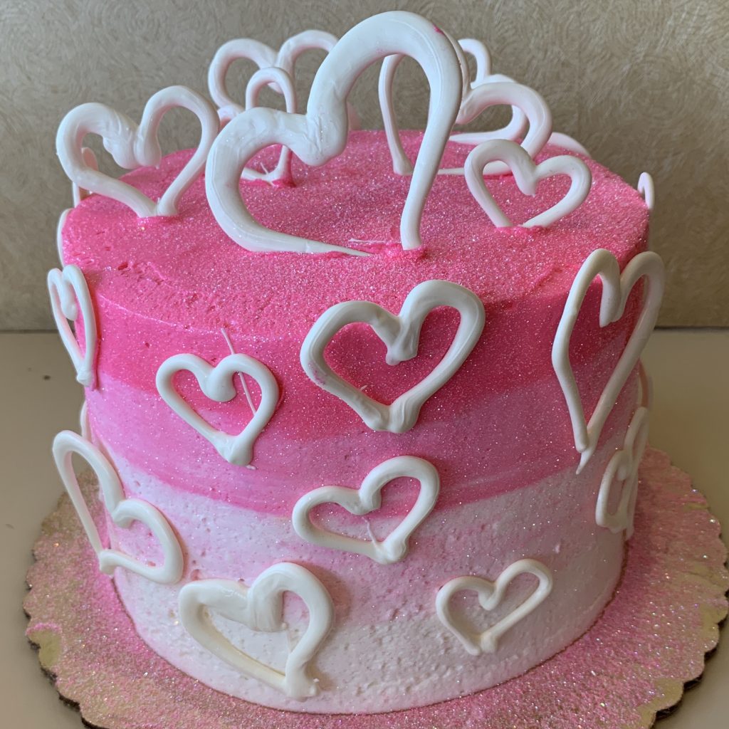 Valentine's Day Centerpiece Cake